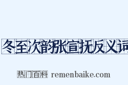 冬至次韵张宣抚反义词是什么意思的图片